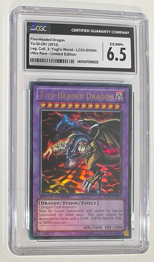 Yugioh Five Headed Dragon Holo Ultra Rare LC03-EN004 CGC Graded 6.5 Not PSA | eBay Yugioh Five Headed Dragon Holo Ultra Rare LC03-EN004 CGC Graded 6.5 Not PSA | eBay