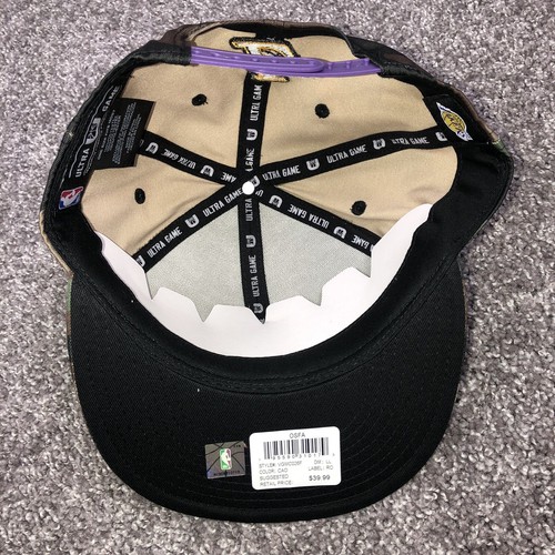 Ultra Game NBA Los Angeles LA Lakers Unisex Snapback Hat Camo Cap Camouflage - Picture 15 of 19