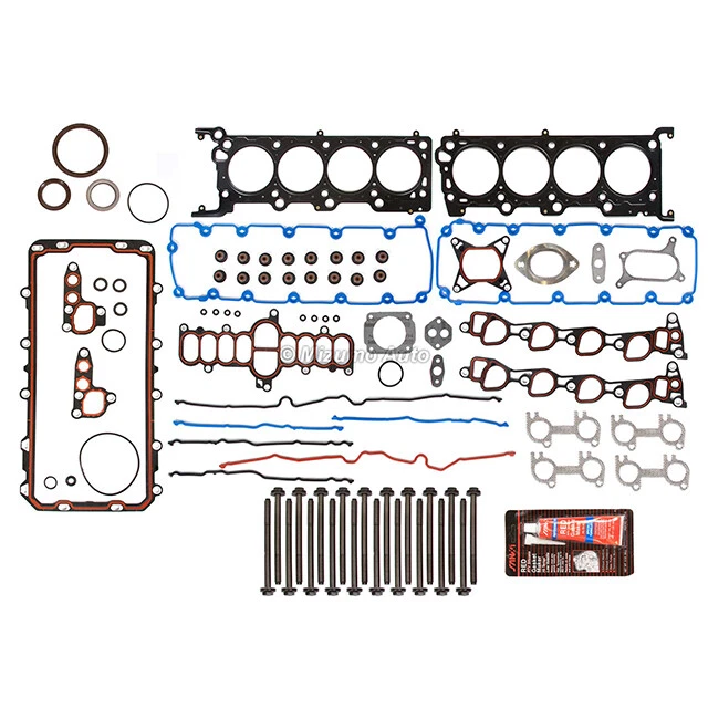 Juego completo de juntas pernos de cabeza aptos para Ford Mustang Crown Victoria Mercury 96-98 4.6 Foto 2 de 4