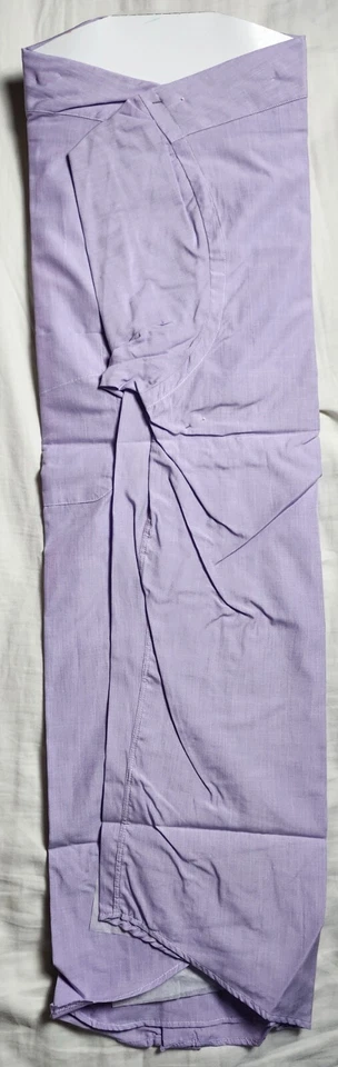 Camisa Heart Schaffner Marx para hombre abotonada púrpura algodón liso talla 16/34 Foto 3 de 4