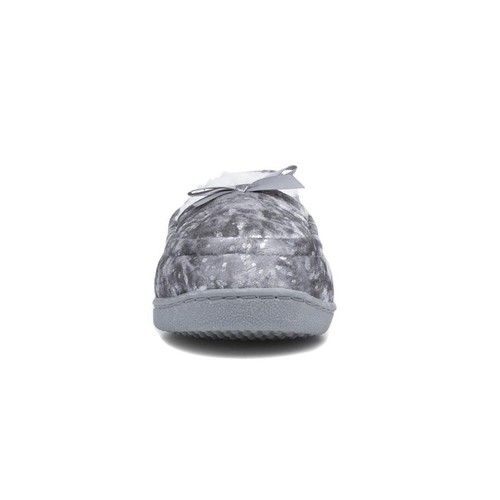 The Slipper Company Womens Slipper Grey Ladies Silver Moccasin Cerys SIZE - Picture 2 of 8