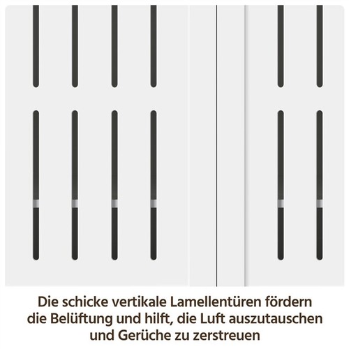 Schuhschrank 4-Stufiger Schuhregal Schuständer Schuhablage Schuhkommode Weiß - Bild 11 von 12