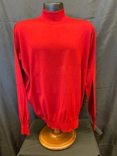 Jack Taylor Beverly Hills Men's 100% Lana Wool Sweaters Red Size 54 NWOT Italy