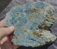 Vonsen Blue Jade Rare Fine Large Thick Fine Slab 386 Grams or 13.6 Oz Petaluma