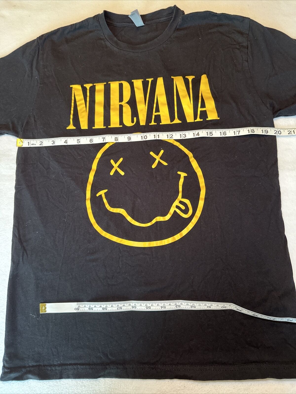 Nirvana Smiley Face T Shirt Size L - image 4