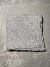 Enovoe Gray Muslin Baby Blanket Leaves White Leaf Triangles Cotton Swaddle Lovey