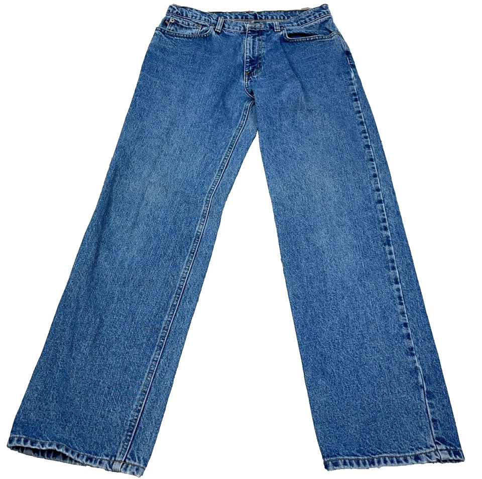 Jeans Ralph Lauren Vintage Mujer 8 31 Sueltos Sueltos Mamá Oscuro Med Lavado Bandera Parche Foto 3 de 4