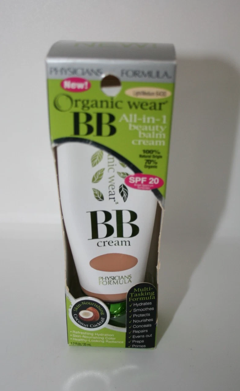 1 Physicians Organic Wear BB All-in-1 Beauty Balm Cream #6430 Light/Medium