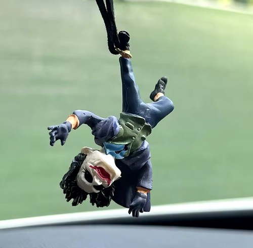 Joker Car Resin Pendant Creative Car Rearview Mirror Cowhide Lrope Cartoon Penda