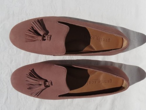 $199 GENTLE SOULS US 40 9.5 Mauve Leather Eugene Tassel Loafers Flats Shoes MINT - Picture 2 of 7