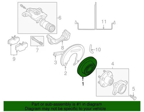 Rotor de freno trasero genuino Land Rover 1987-1999 Range Rover Discovery SE LR017953 Foto 2 de 2