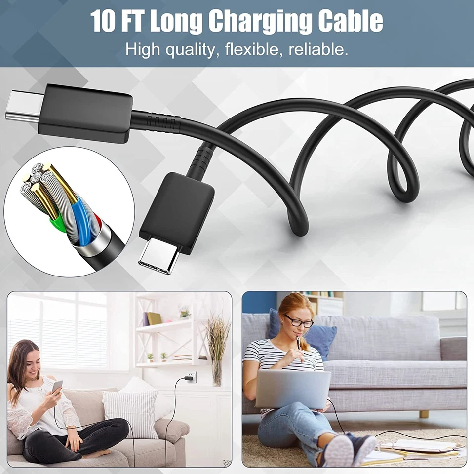 25W Super Fast Wall PD Charger Type C USB-C For Samsung Galaxy Note S22 S21 S20 - Image 3 of 4
