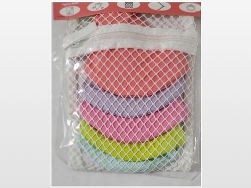 New Kid Girl Pink Blue Orange Purple, Green PPE Face Masks Set In White Mesh Bag - Picture 3 of 11
