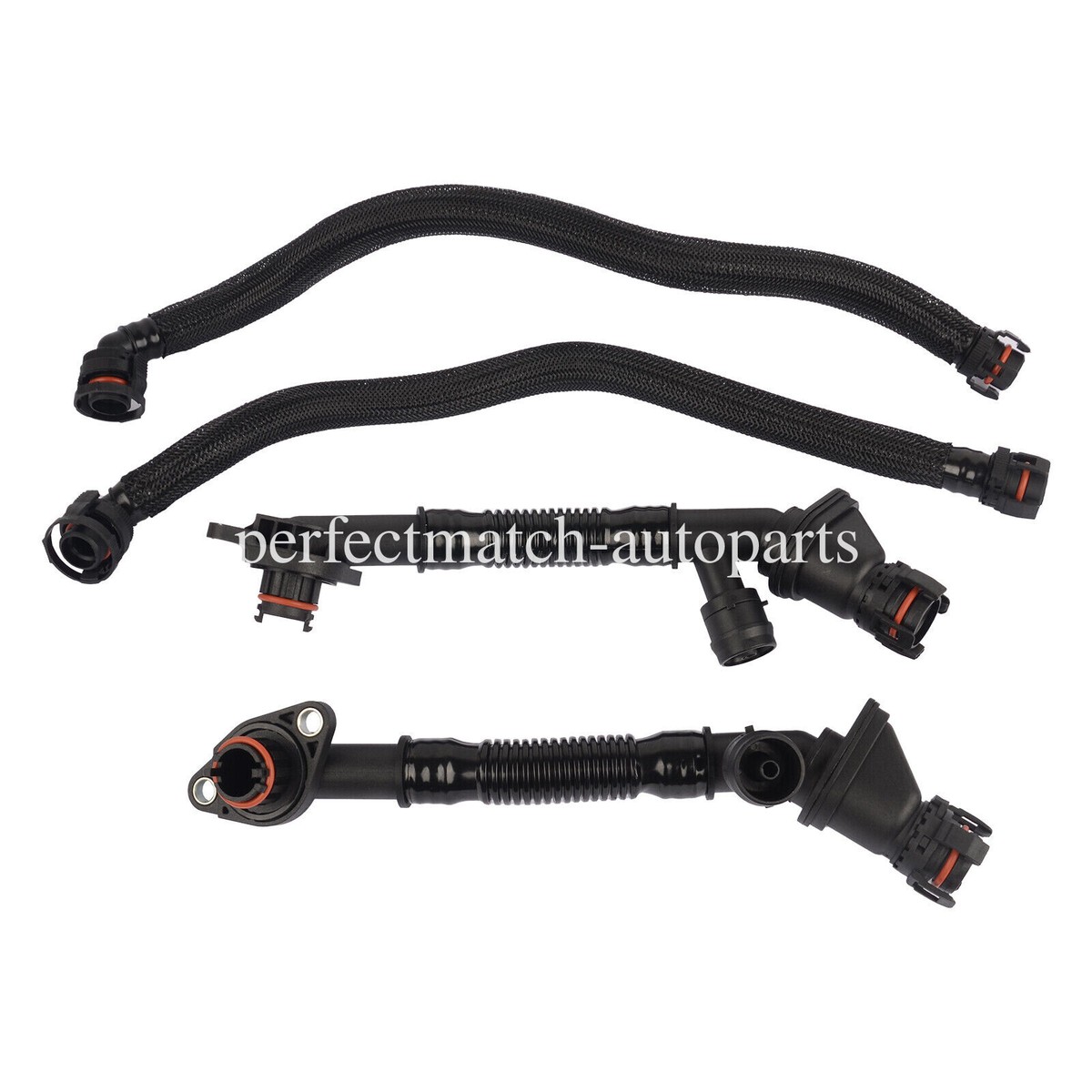 11157575640 4pcs Breather Hoses Crankcase Vent Pipe Set for