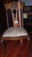 antique hand painted chair with cupid