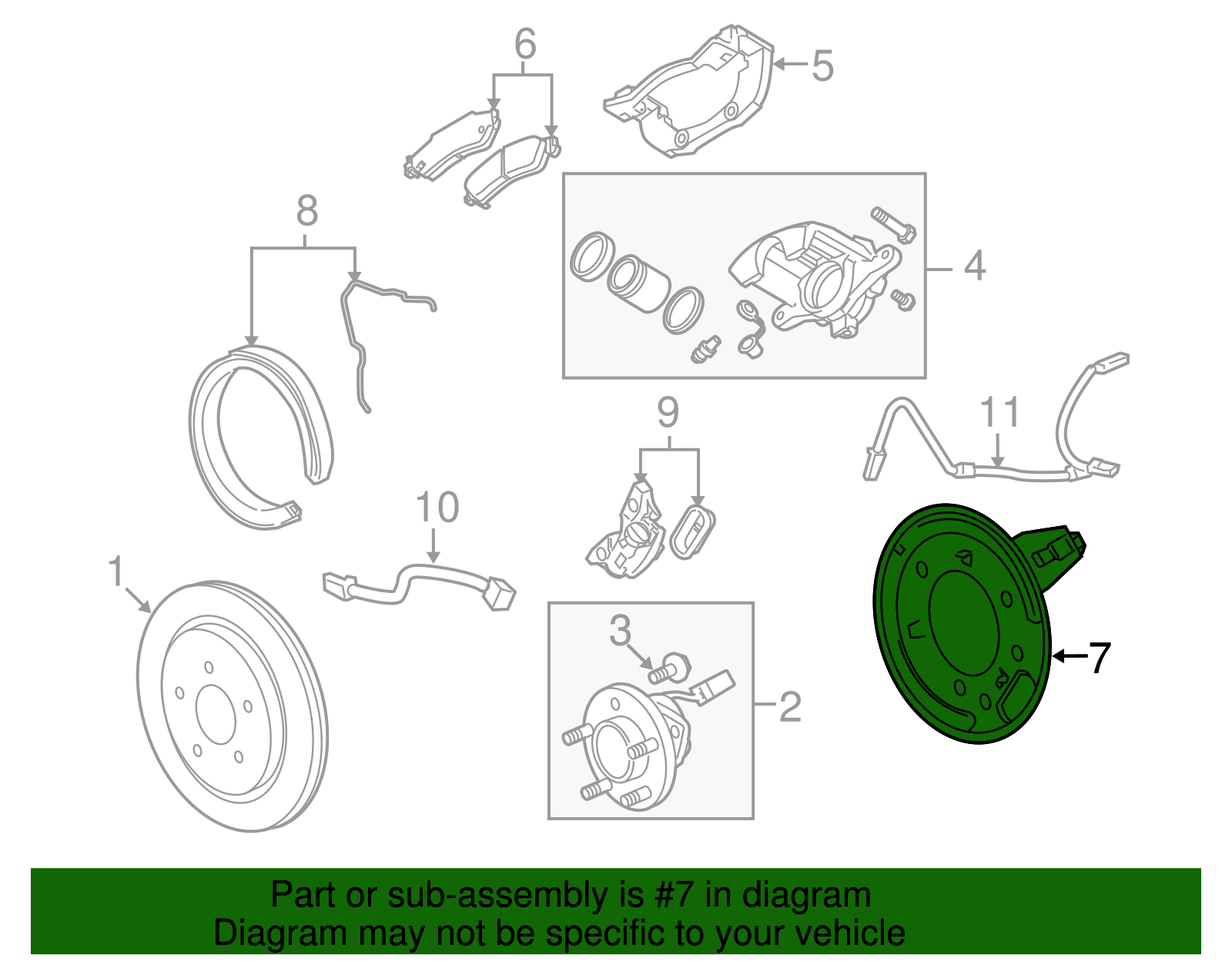 Genuine GM Rear Passenger Side Brake Backing Plate 15853425 eBay