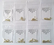 Bottom Pin Refill Pack For Master & American Padlock Re-key kit. 160 Total Pins