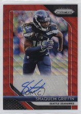 2018 Panini Prizm Rookie Red Wave 27/199 Shaquem Griffin #RA-SG Auto rf2