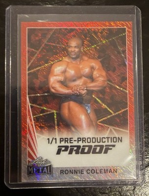2024 Leaf Metal Collective Ronnie Coleman Pre-production Proof # d 1/1 Red Laser