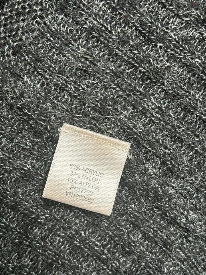 Cárdigan suéter Converse One Star alpaca frente abierto para mujer talla XL gris tejido Foto 4 de 4