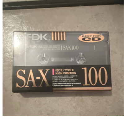 TDK SA-X 100 100min Cassette Tape High Position Extra High Resolution