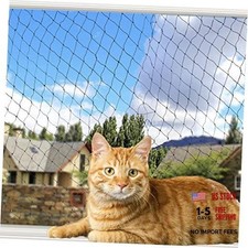 YOKMO Cat Balcony Rail Net Anti-Fall Netting Pet Mesh Fence, Black 10 13ft