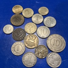 Lot of 16 Yugoslavia Coins 1938 - 1980s 10 Para, 20 Para, 1 Dinar And 10 Dinara