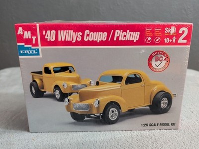 D--AMT 1/25  '40 Willys Coupe/Pick-up Plastic Model Kit Factory Sealed! 