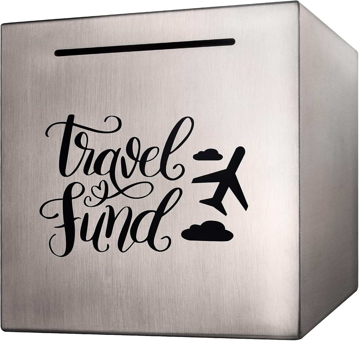 Alcancia Segura De Acero Inoxidable Caja Fuerte Hucha De Ahorros Grande EE. UU. Nuevo