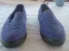 EUC Women's Aerosoles drive thru Loafers blue Faux Suede size 7.5M