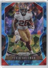 2019 Panini Prizm Blue Ice Prizm 59/99 Tevin Coleman #253 05l9