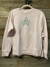 NEW Walt Disney World Resort Pink Castle Bow Sweatshirt Pullover Women s Size SM