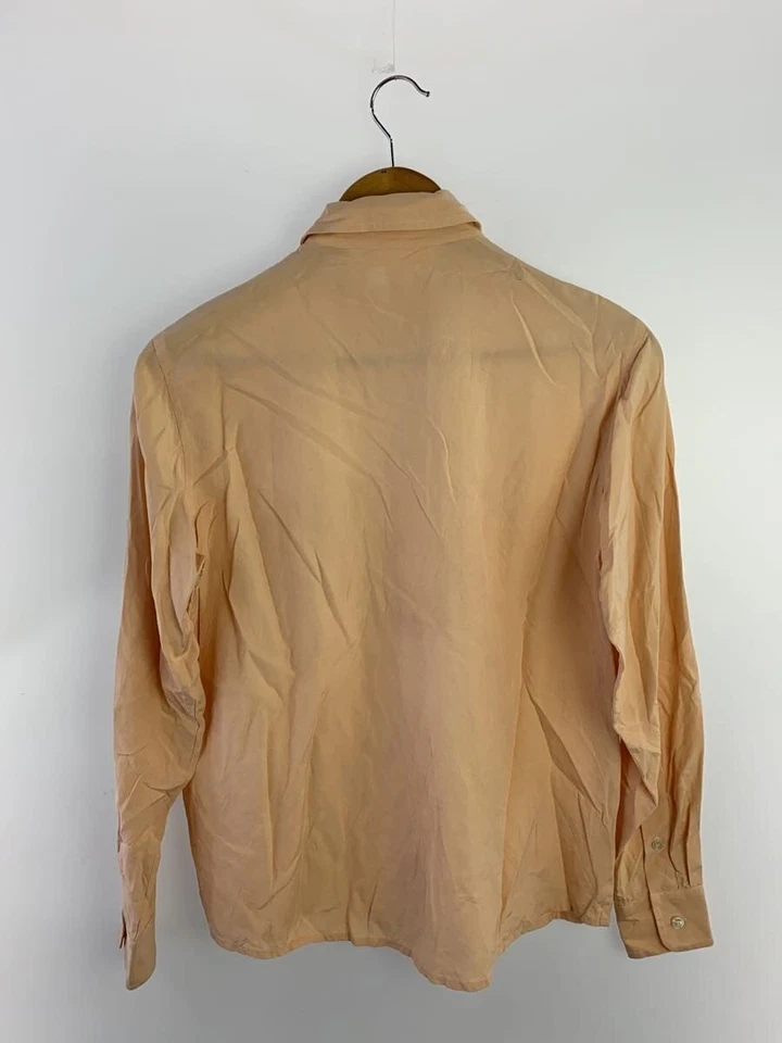 Camisa manga larga BROOKS BROTHERS, talla 2, seda, rosa, color liso Foto 2 de 4