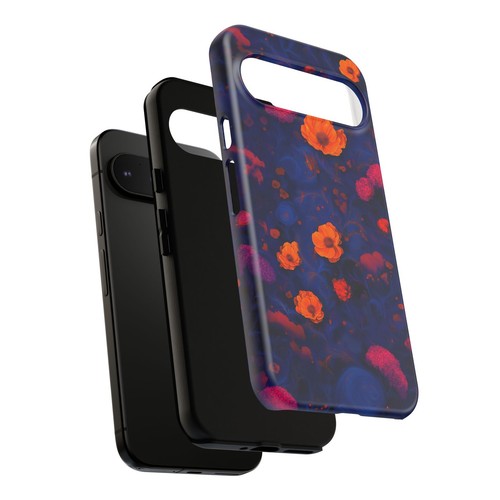 Blue Floral Phone Case, Tough Phone Case, Cute Phone Cover, Unique Gift For Her - 第 136/273 張圖片