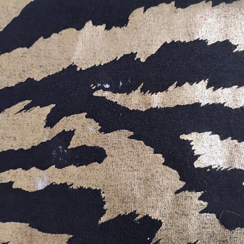 Balmain Paris Designer Gold Tiger Stripe Tee T-Shirt Adult Size Small - Picture 8 of 9