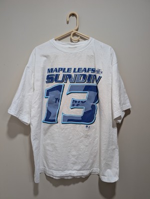 VINTAGE 90s-2000 Mats Sundin Toronto Maple Leafs T-Shirt - Size XL 