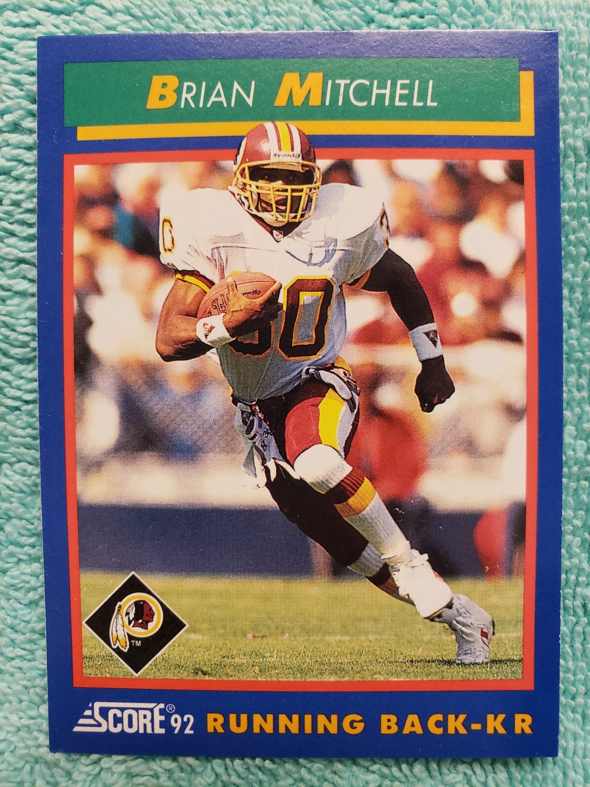 1992 SCORE BRIAN MITCHELL  #67 WASHINGTON REDSKINS 