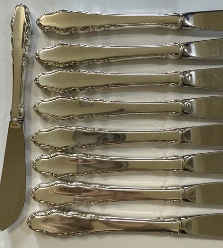 Lot Of 9 Sterling Silver Handle Knives Reed & Barton English Provincial NR