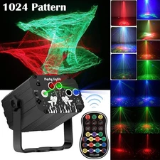 1024Pattern LED Laser Projector Stage Party RGB DJ KTV Disco Light Xmas Lighting
