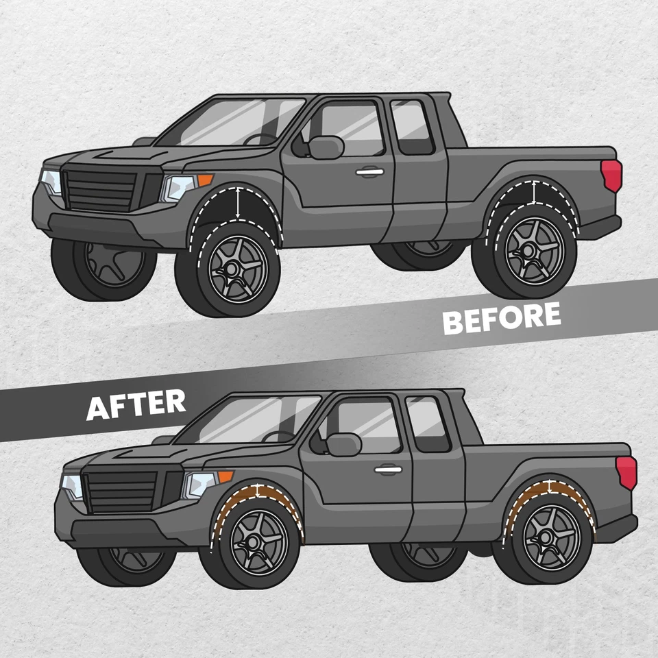 Front 3" Rear 4" Drop Lowering Kit w/ Shocks springs For Ford F100 F150 73-79 - Изображение 4 из 4