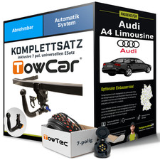 Für AUDI A4 Limousine 8E,B6 Anhängerkupplung abnehmbar +eSatz 7pol uni 00- NEU