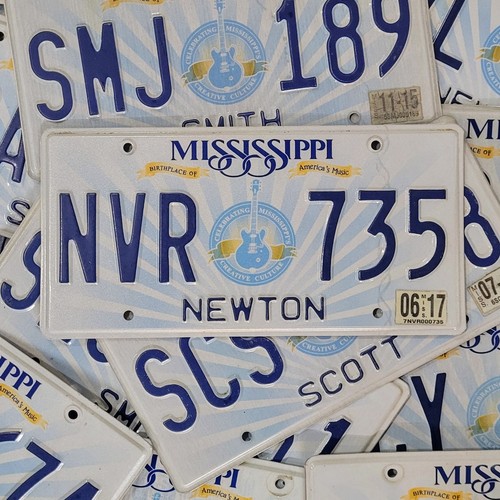 Mississippi Guitar License Plate 🔥FREE📬🔥 1 Real Random MS Graphic Tag