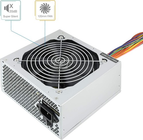 TOOQ TQEP-500SSE-O ATX Power Supply Quiet Cooling Fan, 1 x 20+4 Pins, 1 x 4 Pins - 第 3/7 張圖片