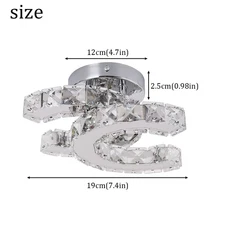 Modern Luxury Crystal Ceiling Lamp Chandelier Dining Living Room LED Indoor Ligh