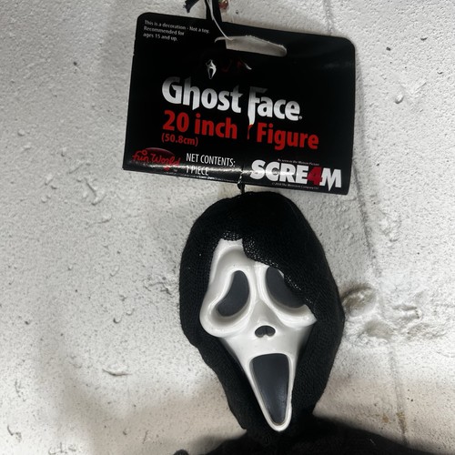 Scream 4 Ghostface 2011 RARE 20” Halloween Hanging Figure NEW Ghost Face NWT - Picture 2 of 4
