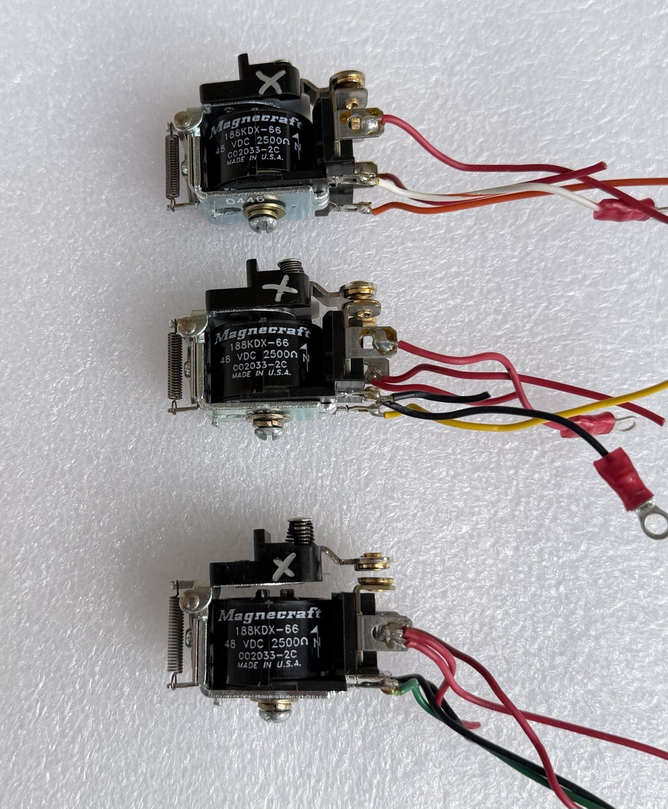 3-PC! Magnecraft 188KDX-66 002033-2C Relay 2500Ohms 48VDC 1-N.O. Contact