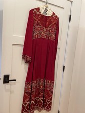 Vintage Traditional Authentic Middle East Embroidered Dress