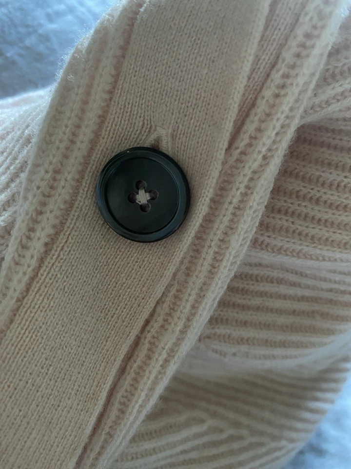 Wool & cashmere Pink V Neck Cardigan, UK 16 Pure Collection - Image 2 of 4