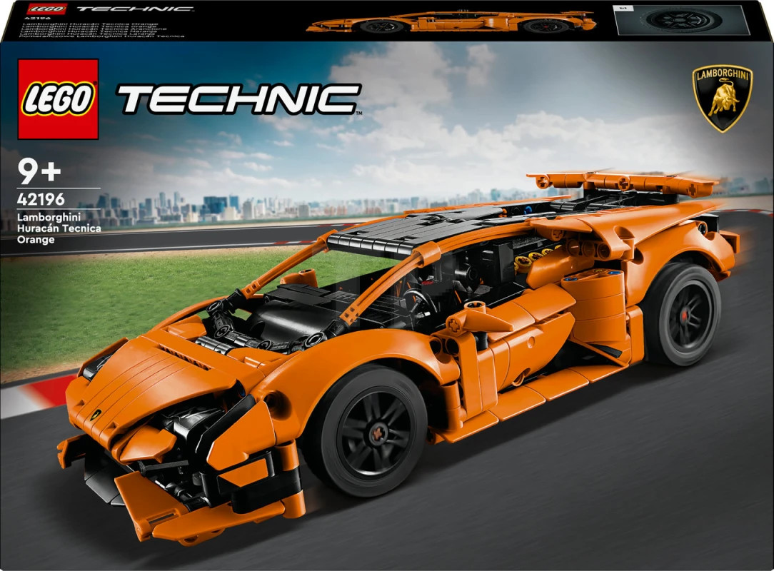 LEGO Technic Lamborghini Huracán Tecnica Orange 42196 Model Car Building Toy Set