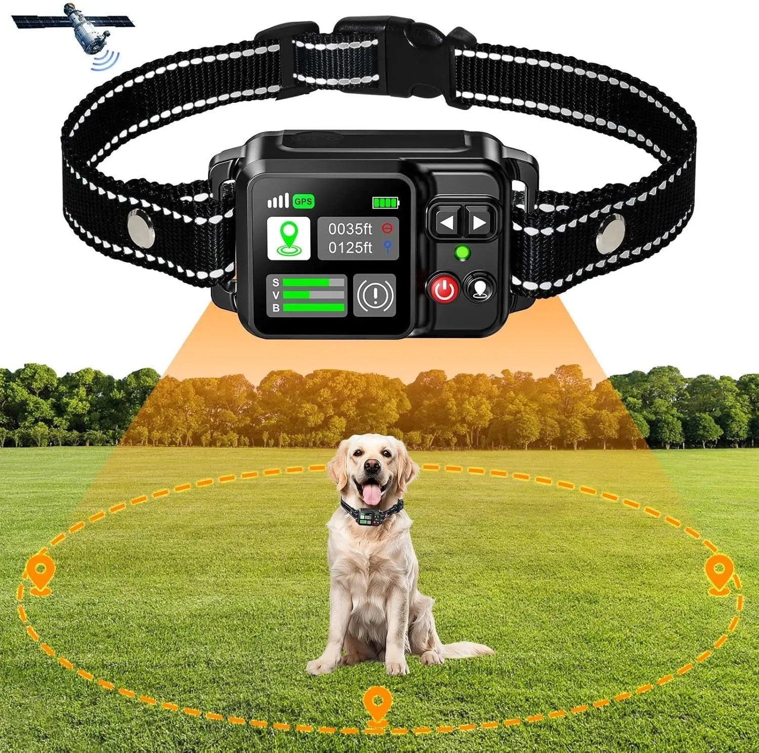 Clôture sans fil pour chien avec GPS pour empêcher les fugues de votre animal